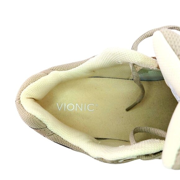Vionic 9.5W Walker Classic Taupe Shoes Plantar Fasciitis Support Leather - Picture 12 of 14